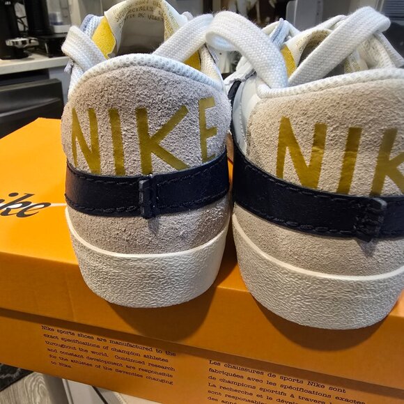 Nike Blazer Low 77 Jumbo FZ6773-100 Sneakers Men's Navy White Lifestyle Shoes 10 - Picture 6 of 13